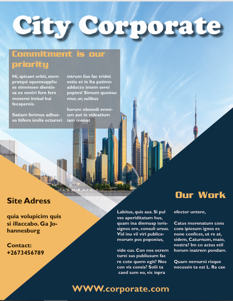 City Corporate Poster